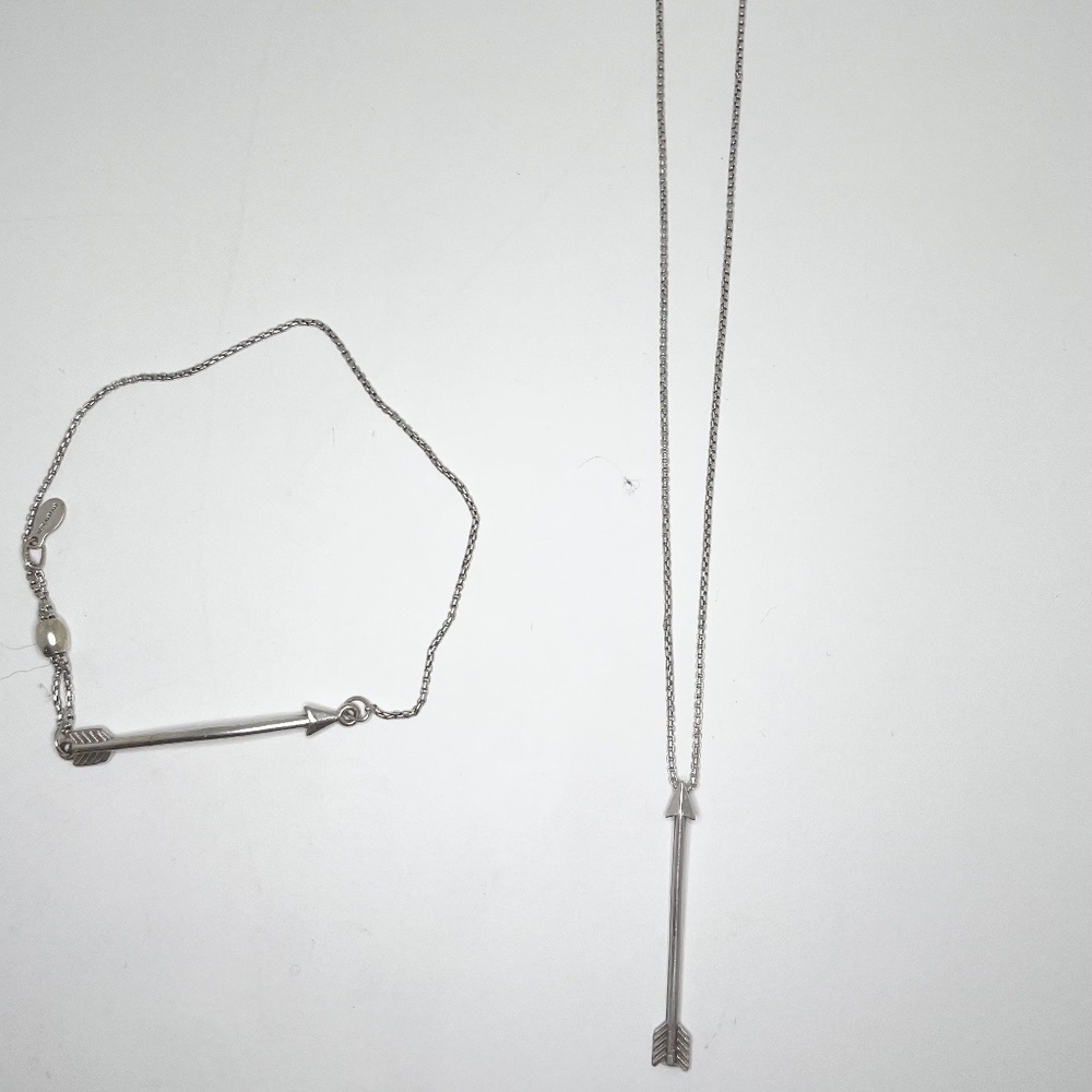 Silver Arrow Alex & Ani Necklace + Bracelet